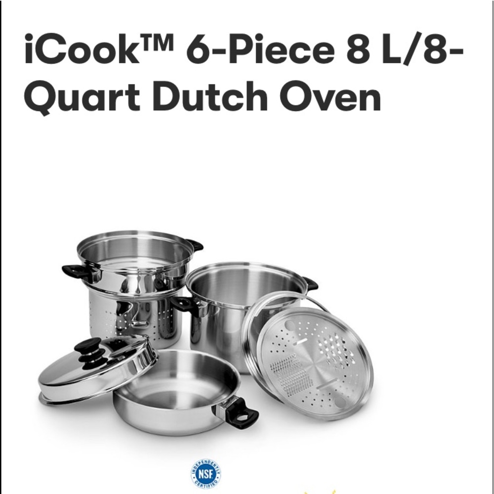 iCook™ 6-Piece 8 L/8-Quart Dutch Oven